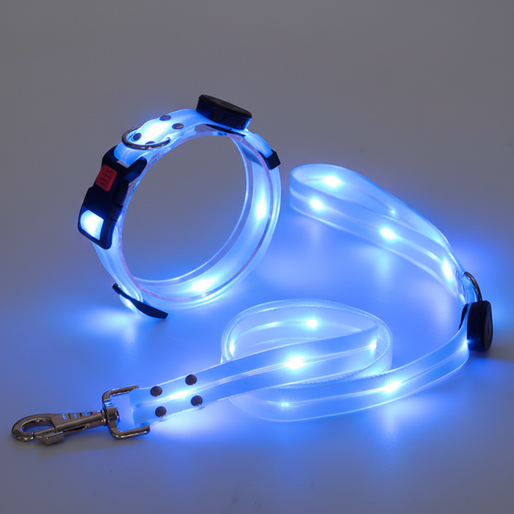 Kit LumiPet – Collare + Guinzaglio LED