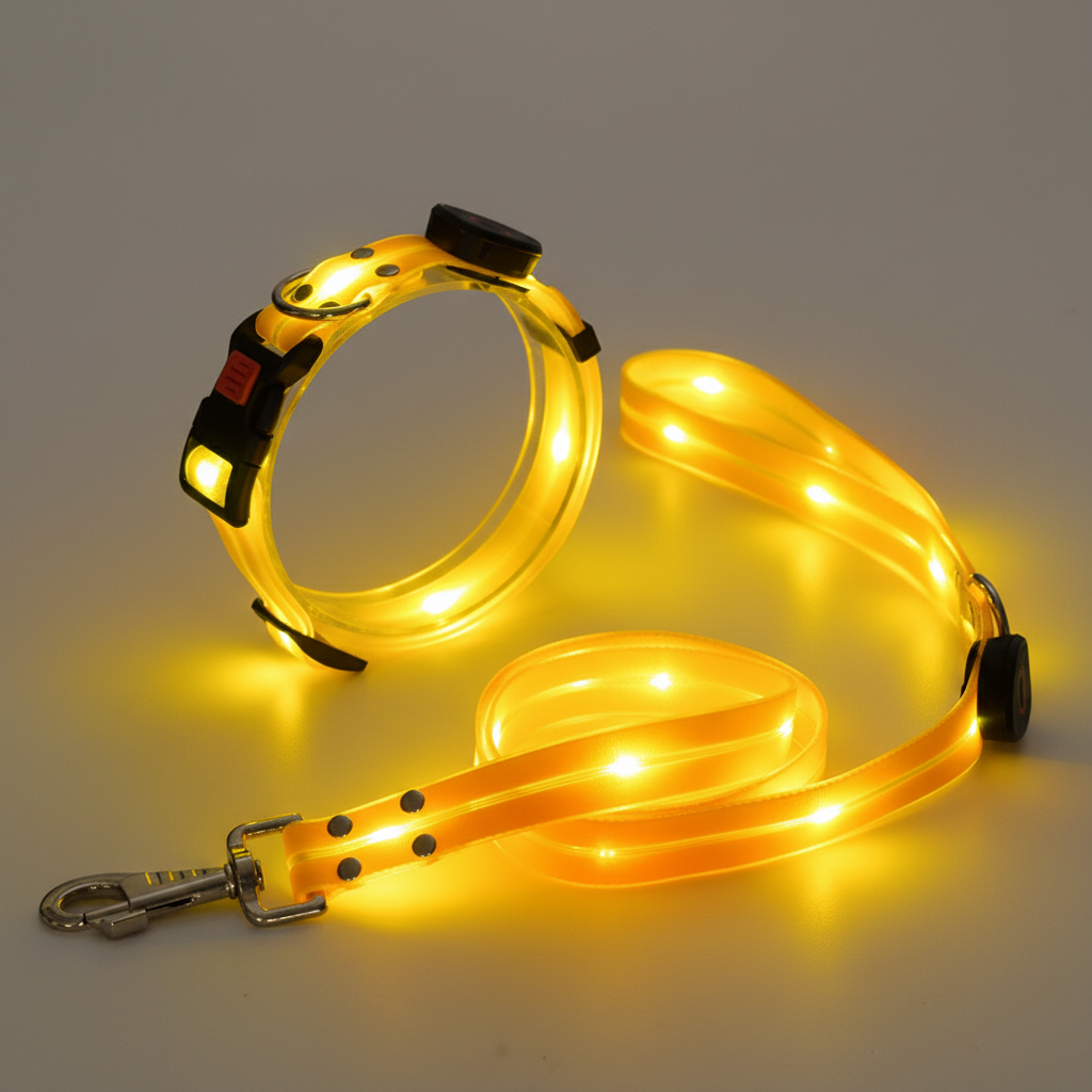 Kit LumiPet – Collare + Guinzaglio LED