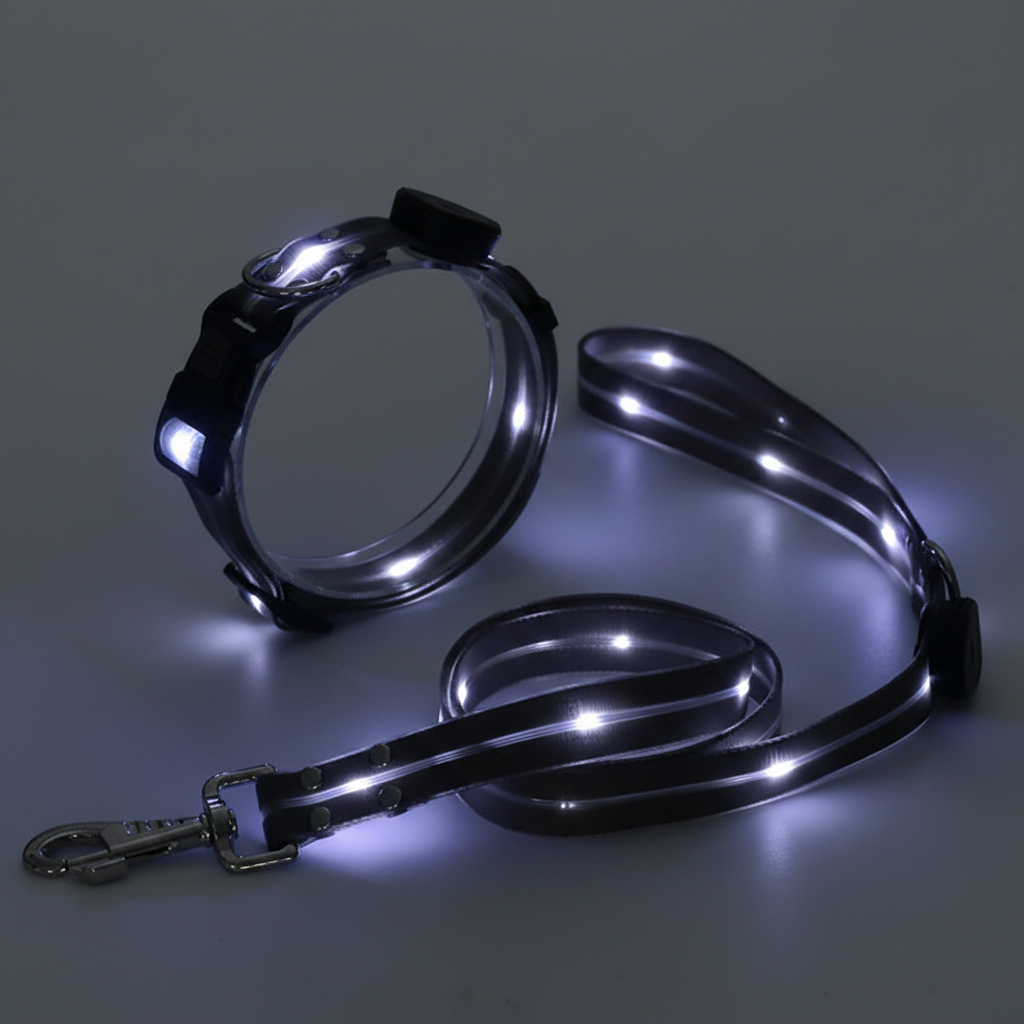 Kit LumiPet – Collare + Guinzaglio LED